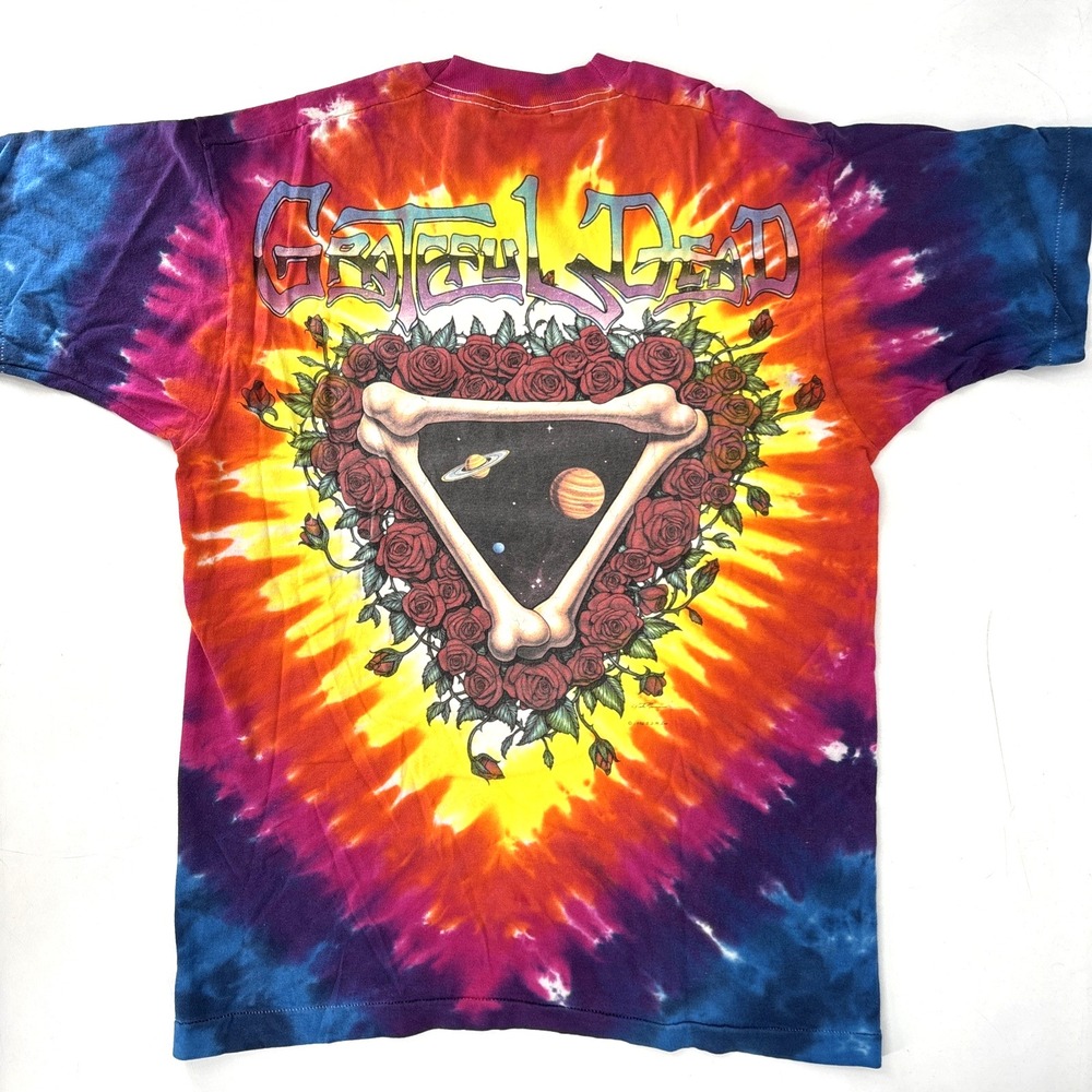 Vintage Grateful Dead Liquid Blue Space your Face Tie Dye T-Shirt Size Mens L - Picture 12 of 14